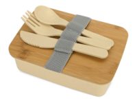 Ланч-бокс «Lunch» из пшеничного волокна с бамбуковой крышкой