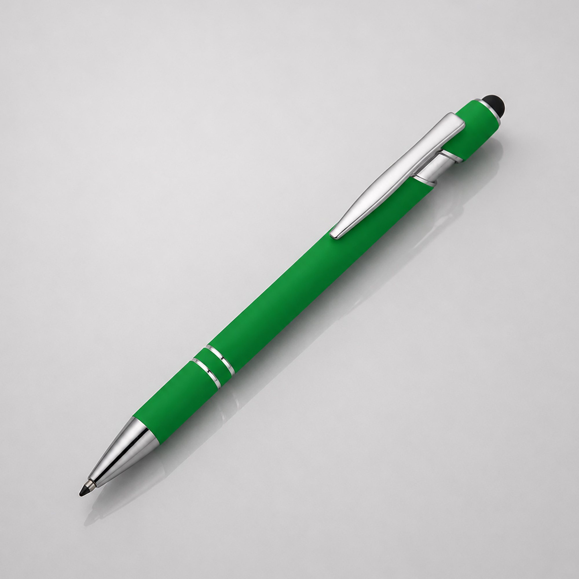 зеленый, серебристый