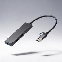 USB-хаб «Command» с коннектором 2-в-1 USB-C и USB-A, 2.0/3.0