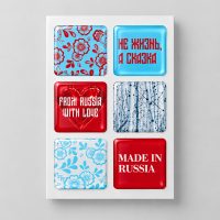 Сет объемных стикеров из смолы, 6 шт